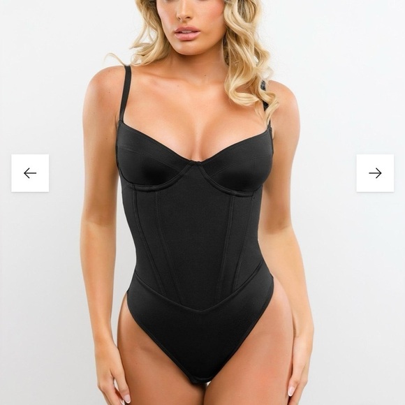 POPILUSH Shapewear Bodysuit Corset Style Thong - NWT - Picture 1 of 8